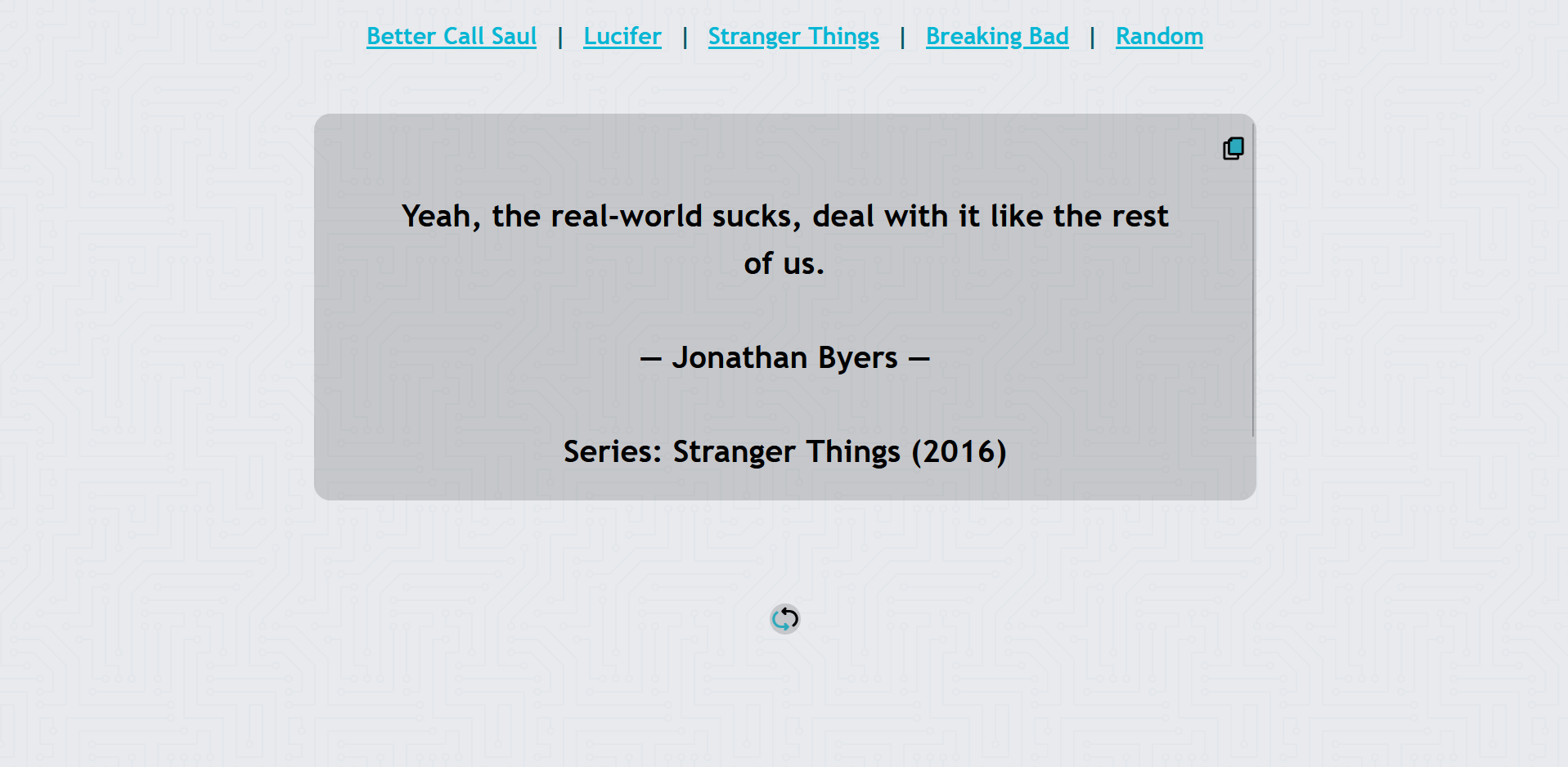 Netflix quotes generator